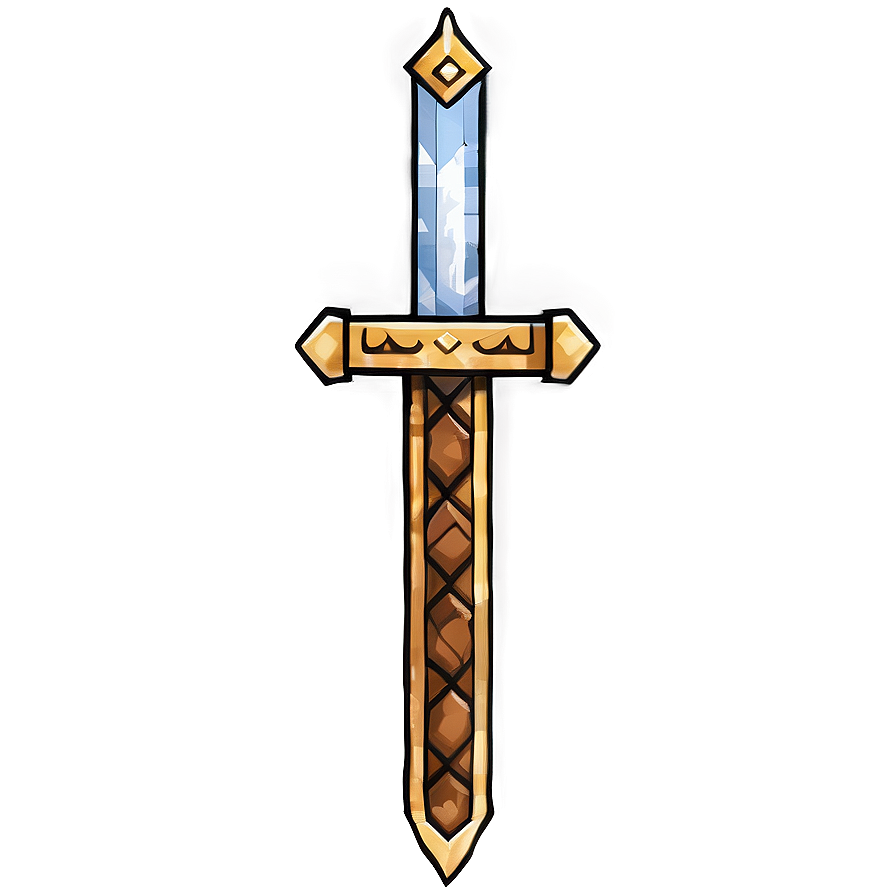 Minecraft Sword In Action Scene Png Bin PNG