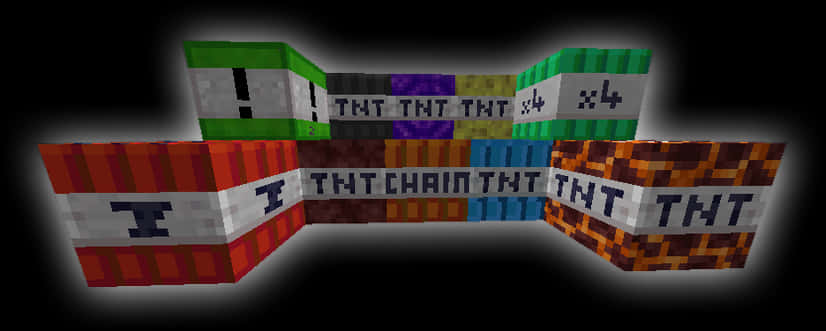 Minecraft T N T Chain PNG