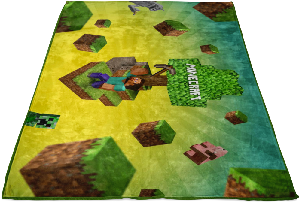 Minecraft Themed Blanket Design PNG