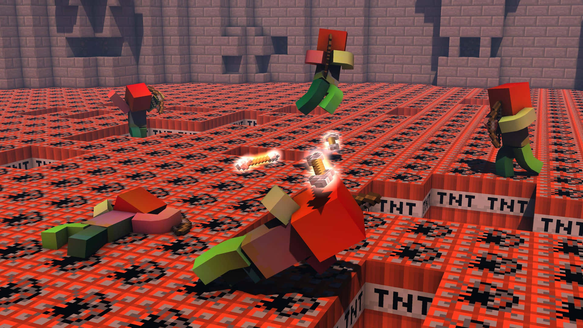 Explosive Potential – Be Careful When Using Minecraft TNT! Wallpaper