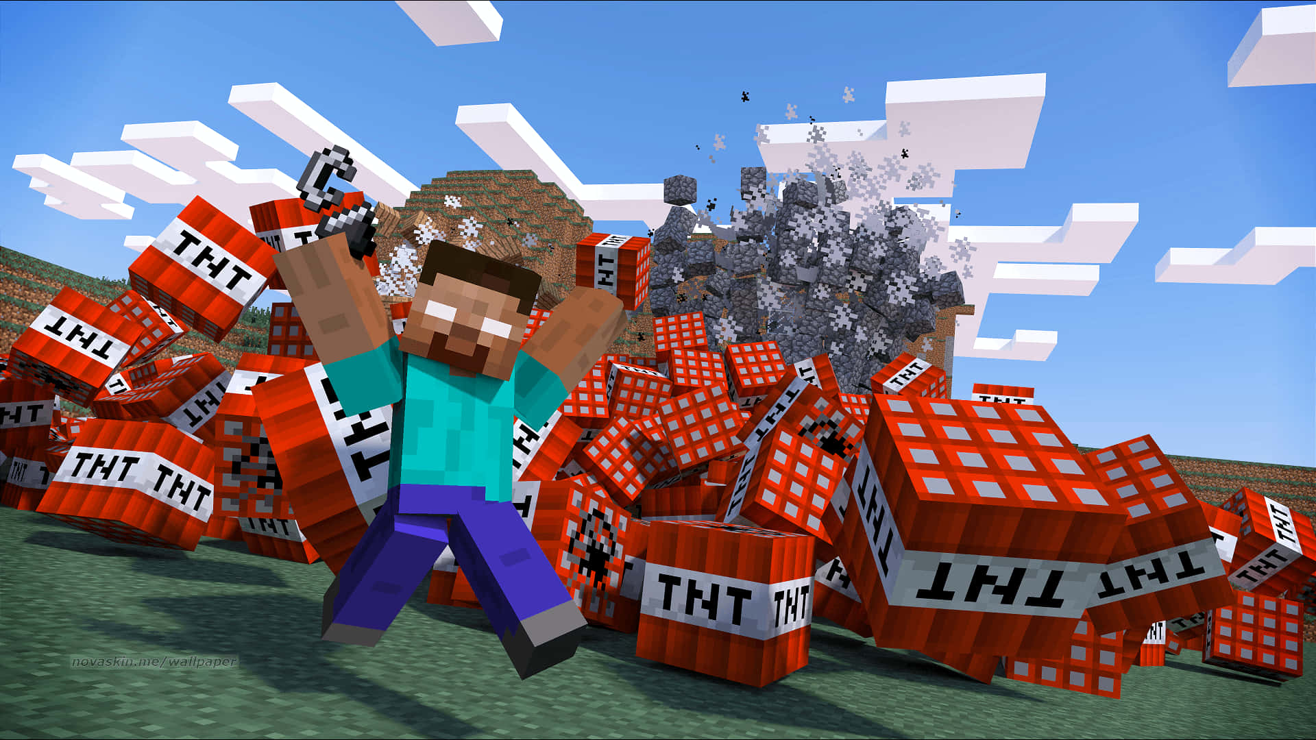 Explode Your World With Minecraft Tnt Wallpaper
