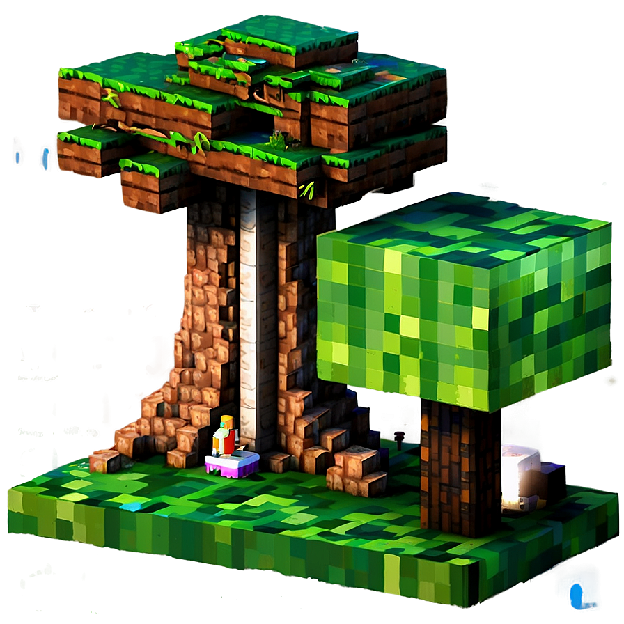 Minecraft Tree With House Png 55 PNG