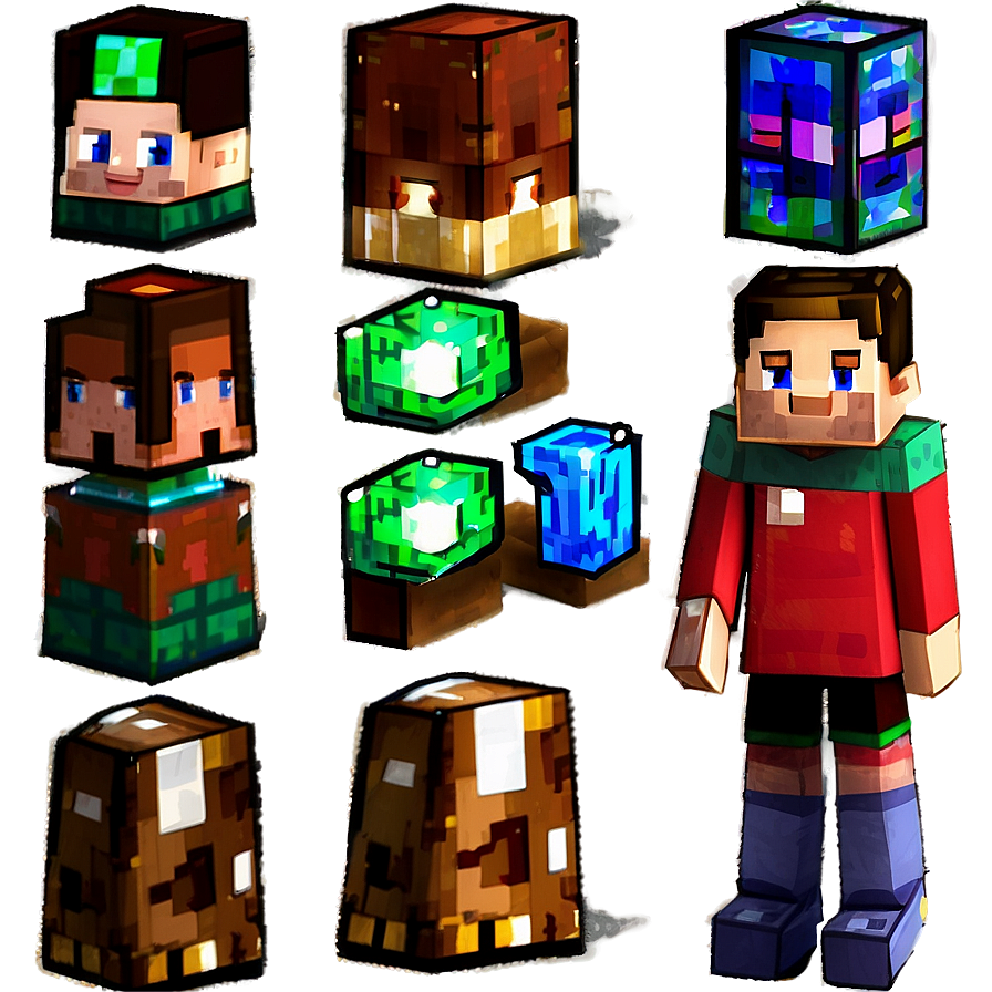 Minecraft Villager With Emeralds Png Ilg24 PNG