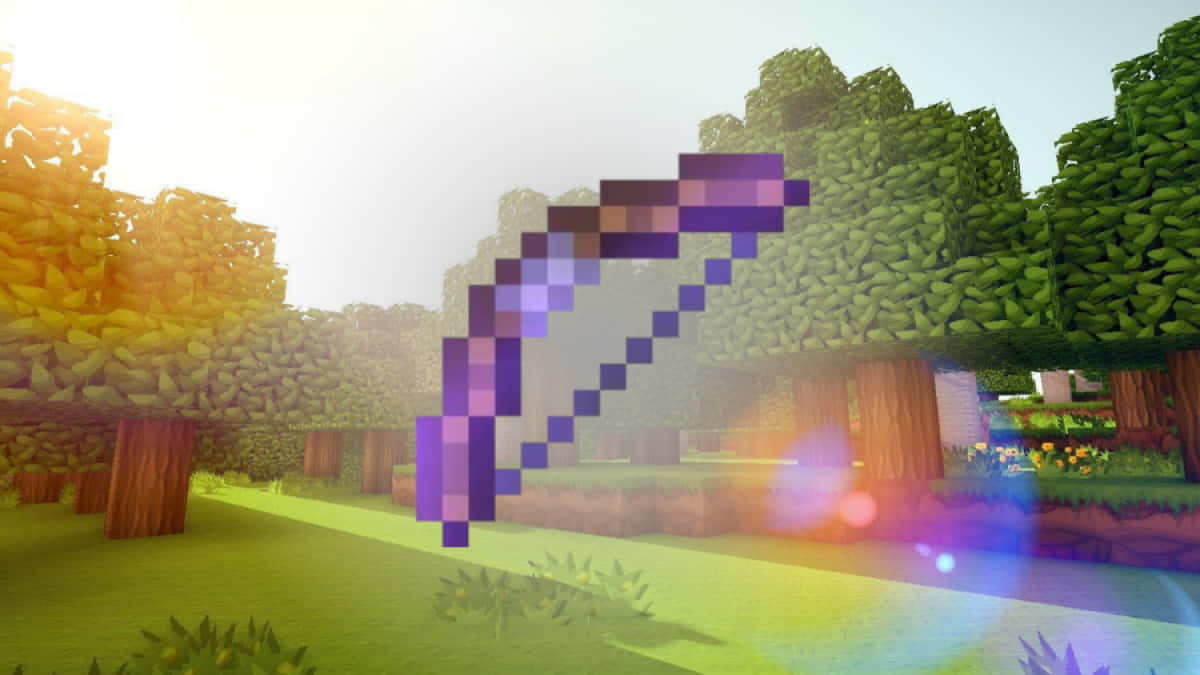 An array of powerful Minecraft weapons ready for action Wallpaper