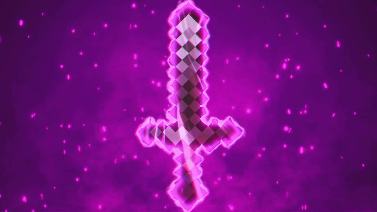 Minecraft Weapons in Action Wallpaper