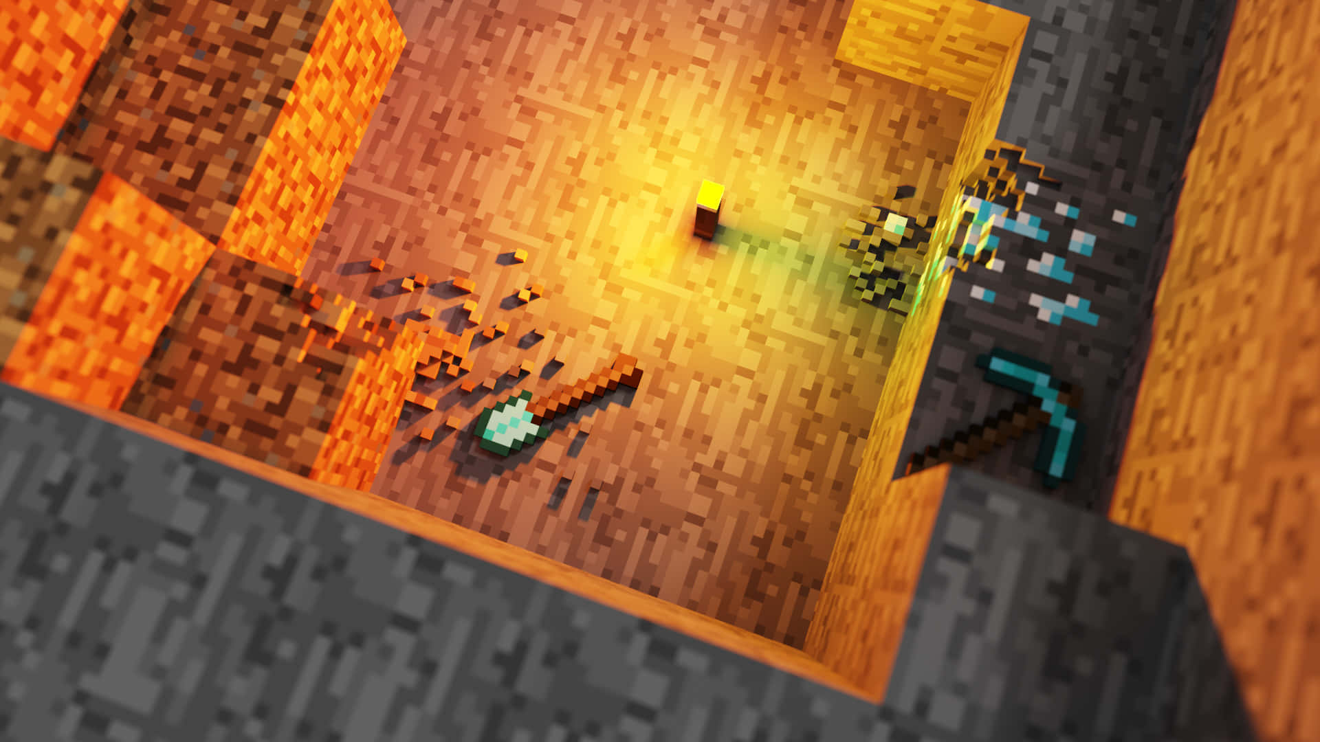 Epic Collection of Minecraft Weapons Wallpaper