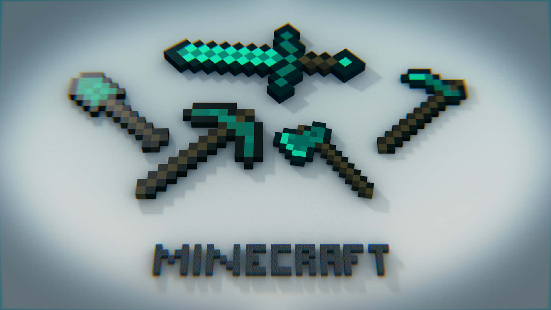 Minecraft Warriors - Ready for Battle with Their Weapons! Wallpaper