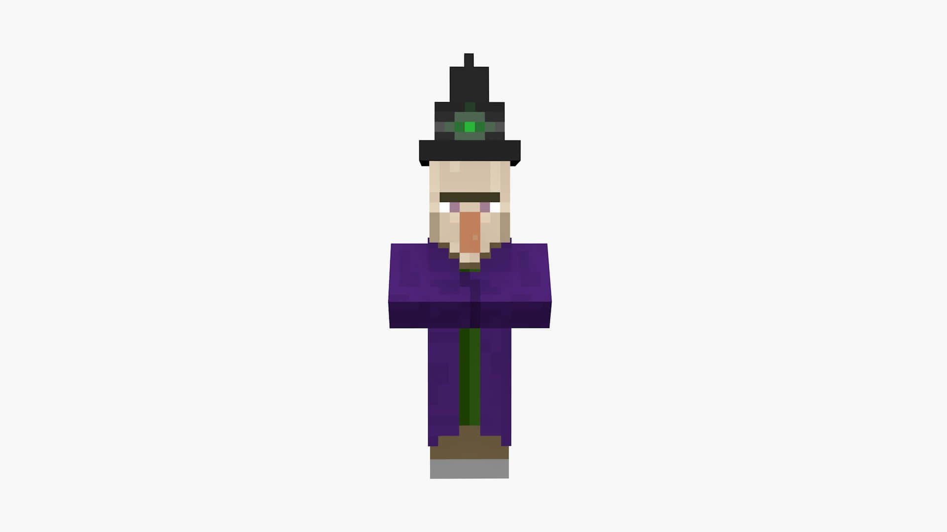 Bewitching Minecraft Witch in Action Wallpaper