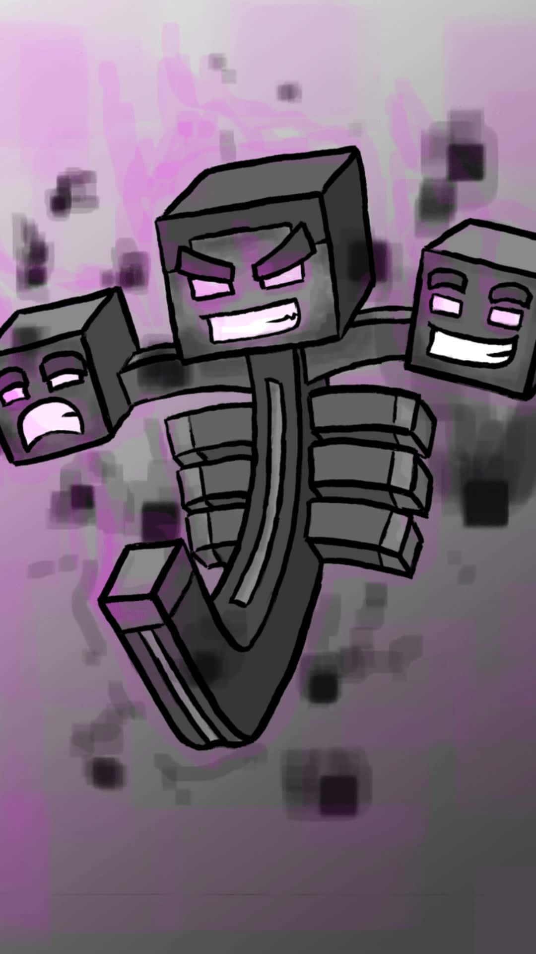 Unleash the power of the mighty Wither in Minecraft Wallpaper
