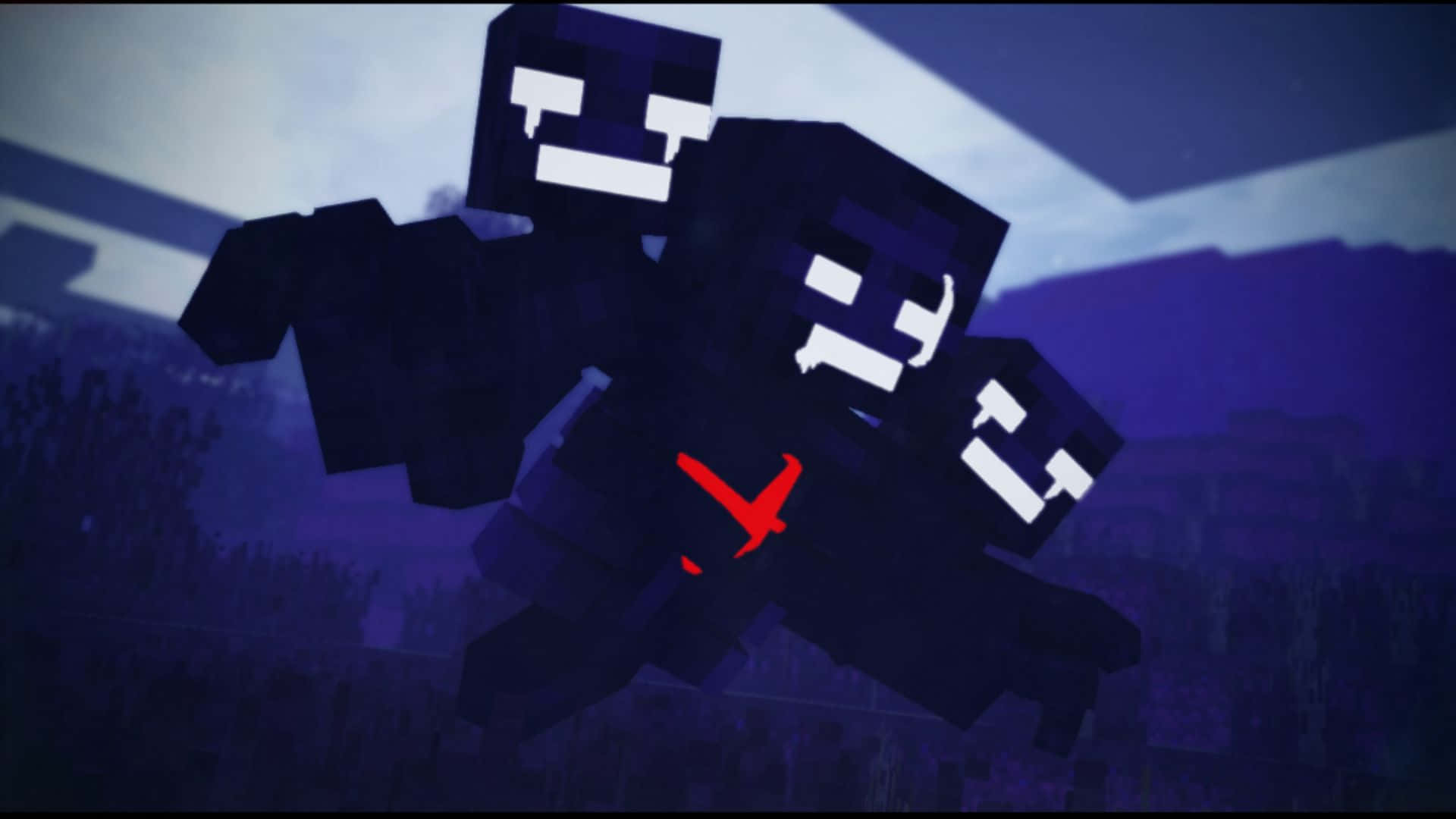 Minecraft Wither in Action Wallpaper