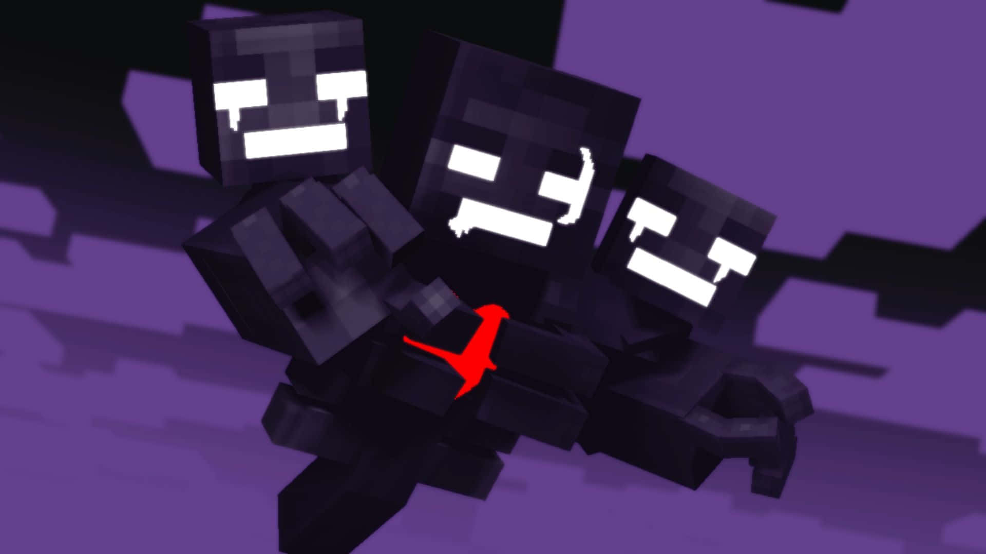 Intense Battle with Minecraft Wither in High Definition Wallpaper