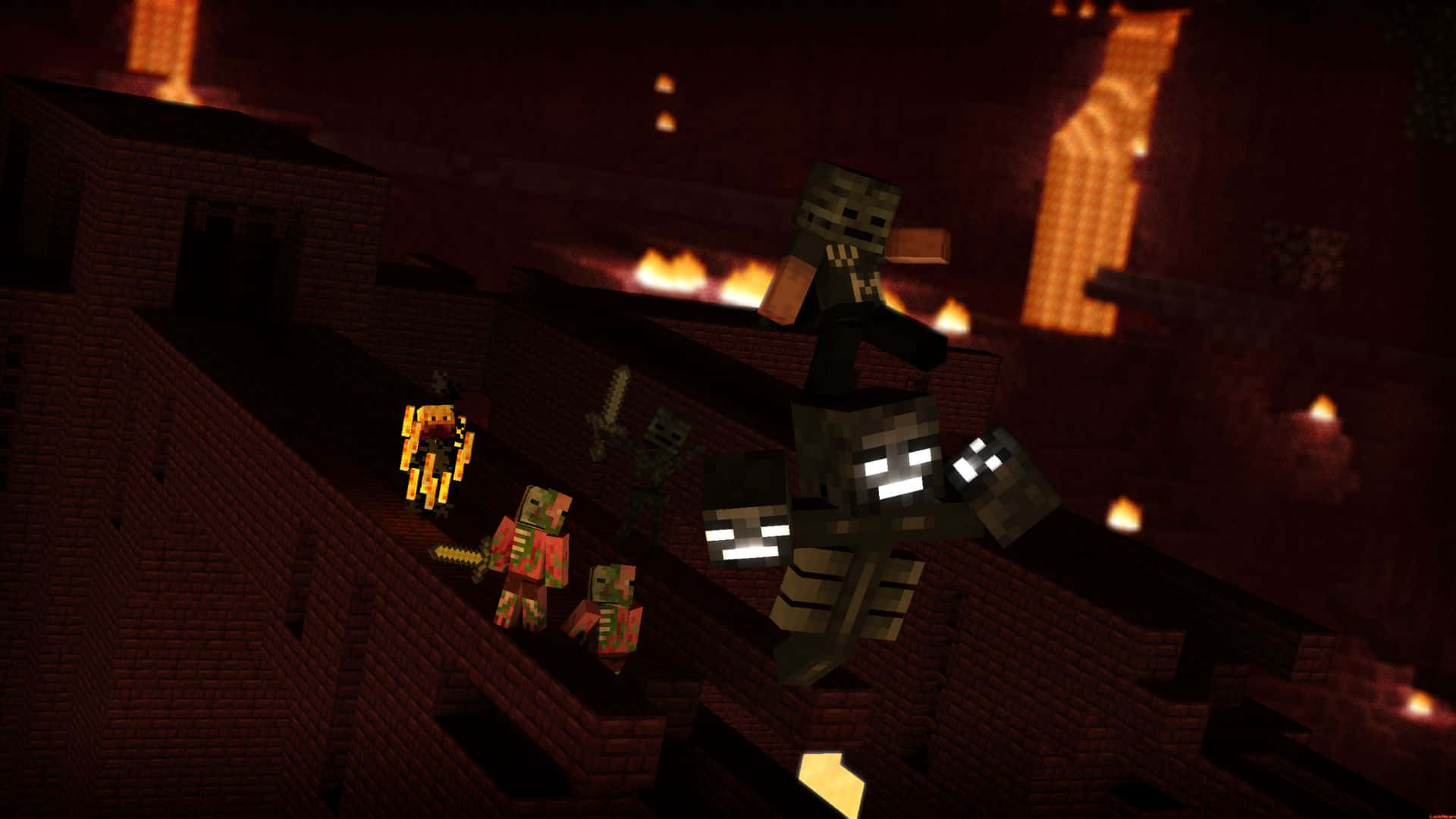 Minecraft Wither – A Battle You Can't Forget Wallpaper