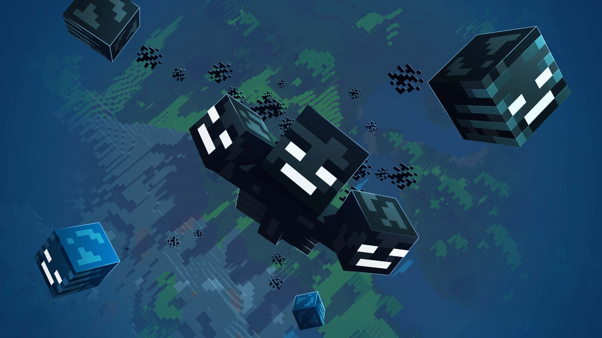 A powerful Minecraft Wither wreaking havoc in the game world Wallpaper