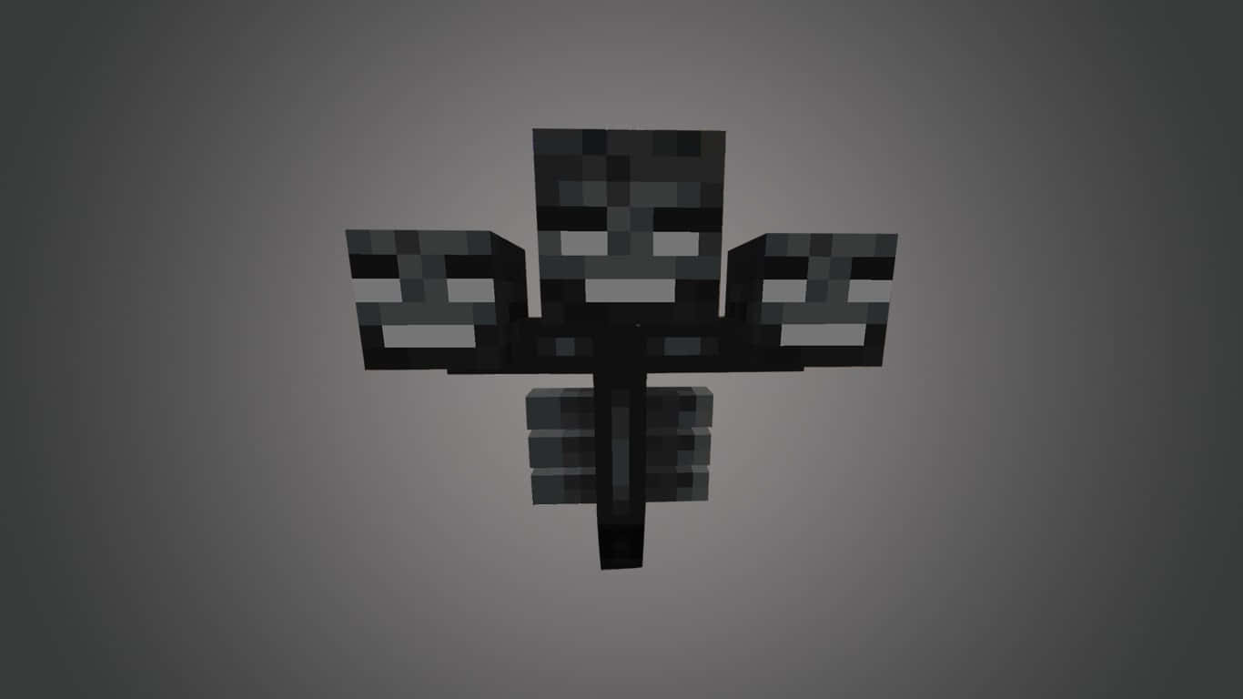 Intense Battle with the Wither Boss in Minecraft Wallpaper