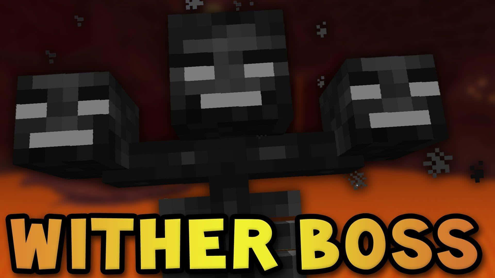 Epic Battle with the Minecraft Wither Boss Wallpaper