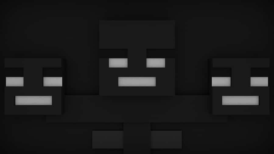 Unleashing the Wither: A Mighty Minecraft Boss Battle Wallpaper