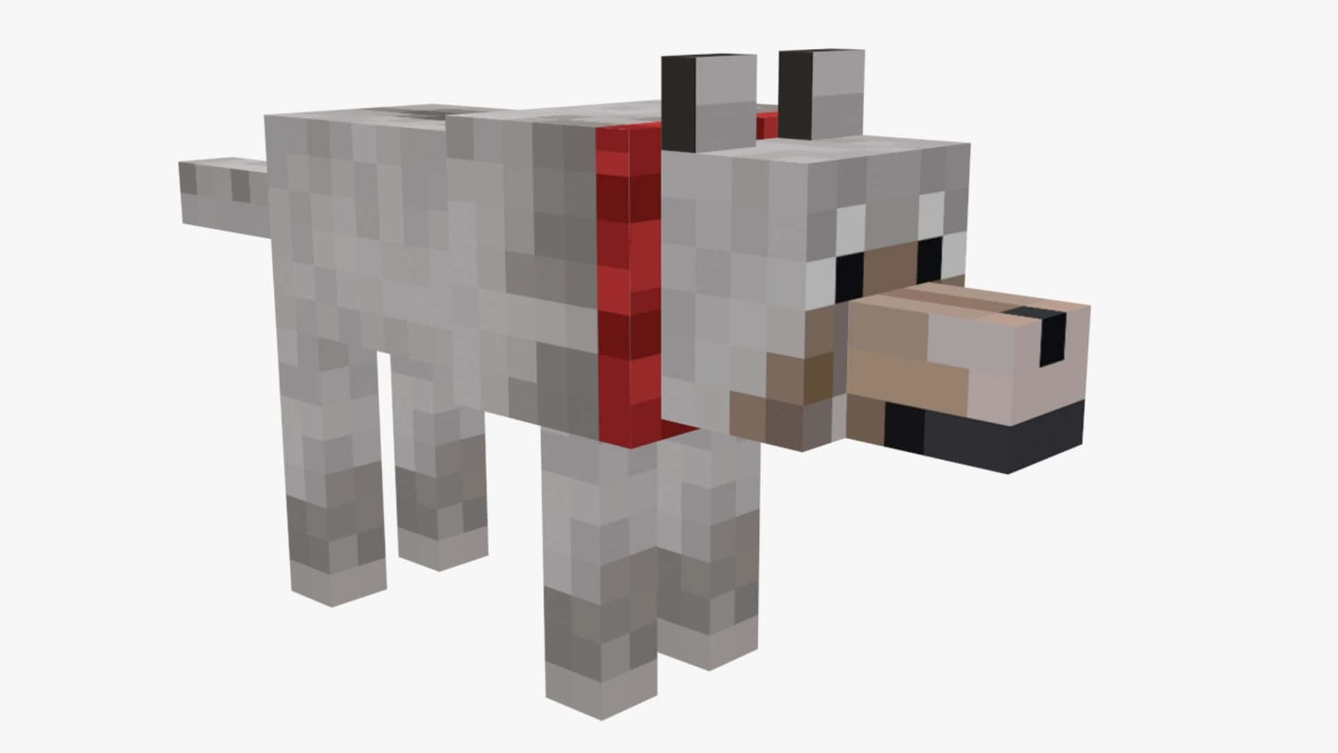 Majestic Minecraft Wolf in the Wild Wallpaper