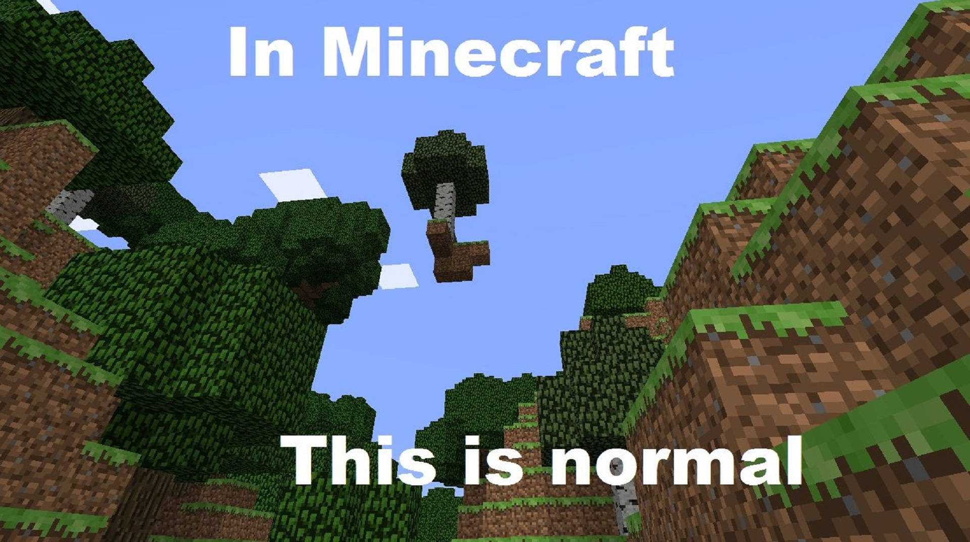 Minecraft World Meme Wallpaper