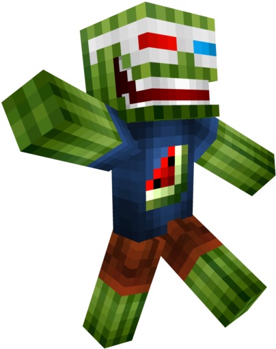 Minecraft Zombie Grass Block Costume PNG