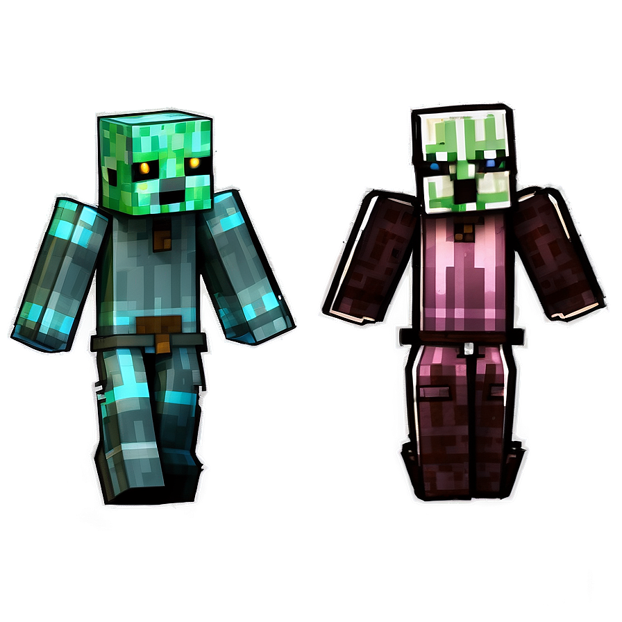 Minecraft Zombie Villager Png 06202024 PNG