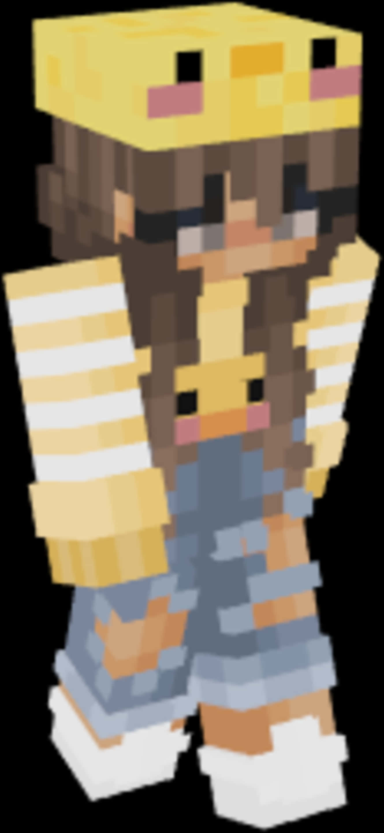 Minecraft_ Bee_ Inspired_ Skin PNG