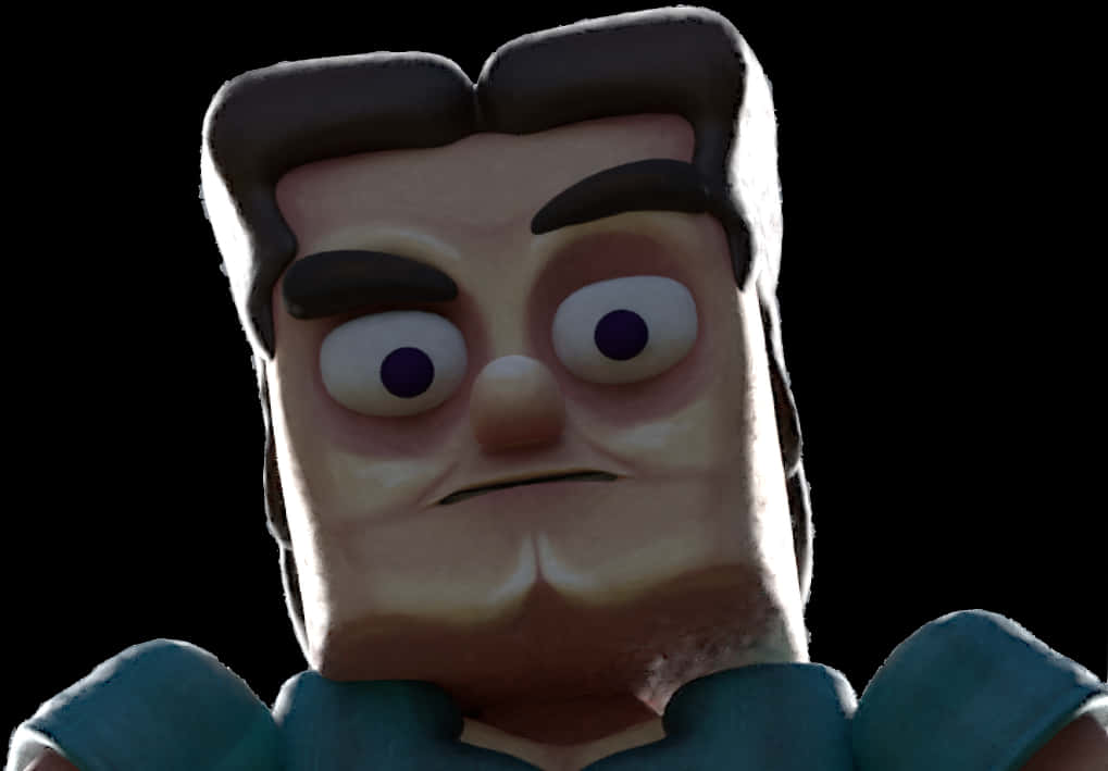 Minecraft Character Close Up PNG