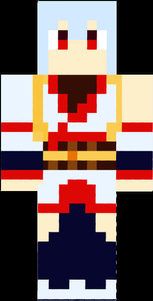 Minecraft_ Character_ Pixel_ Art_ Skin PNG