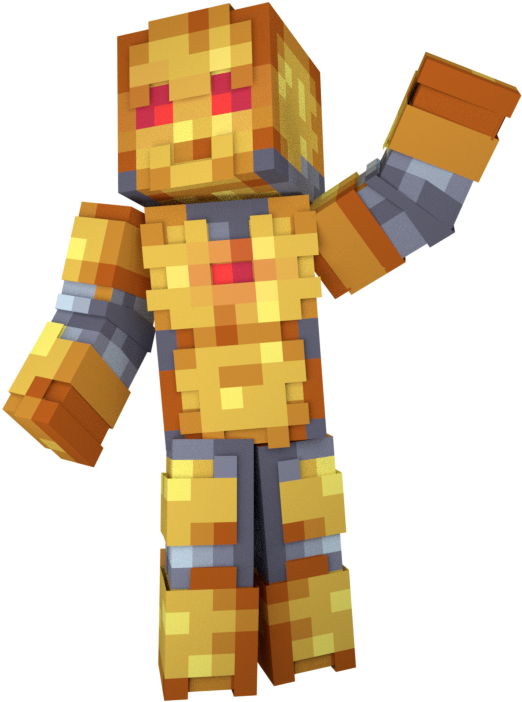 Minecraft_ Character_ Pixelated_ Armor PNG