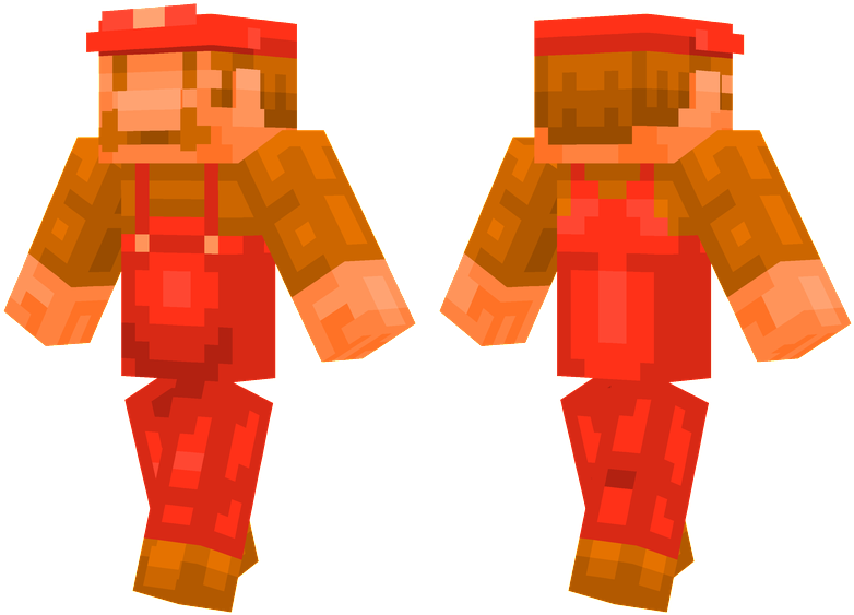 Minecraft_ Character_ Red_ Overalls PNG