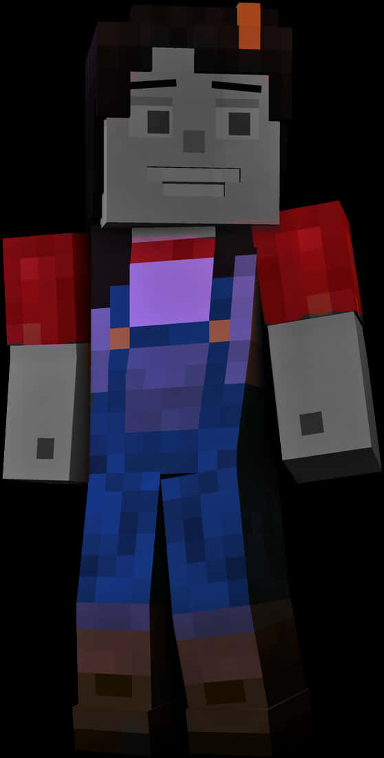 Minecraft_ Character_ Shaded_ Portrait PNG