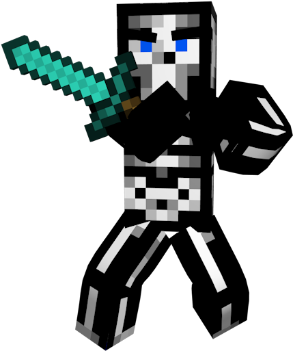 Minecraft_ Character_ With_ Sword.png PNG