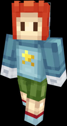 Minecraft_ Character_in_ Armor PNG