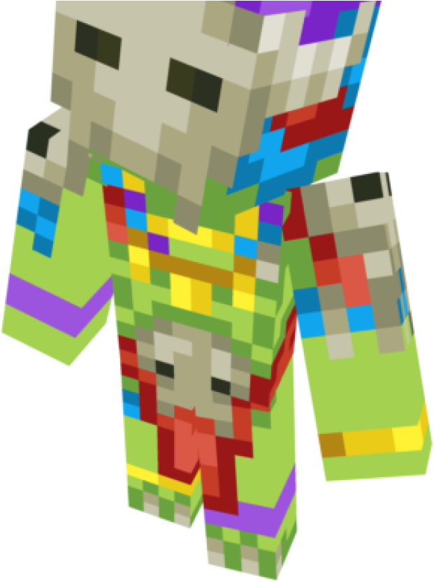 Minecraft_ Character_in_ Colorful_ Armor PNG