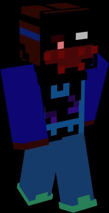 Minecraft_ Character_in_ Darkness PNG