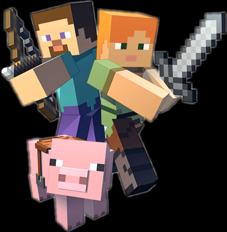 Minecraft_ Characters_ Adventure PNG