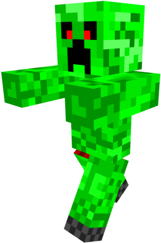 Minecraft_ Creeper_ Character_ Model PNG
