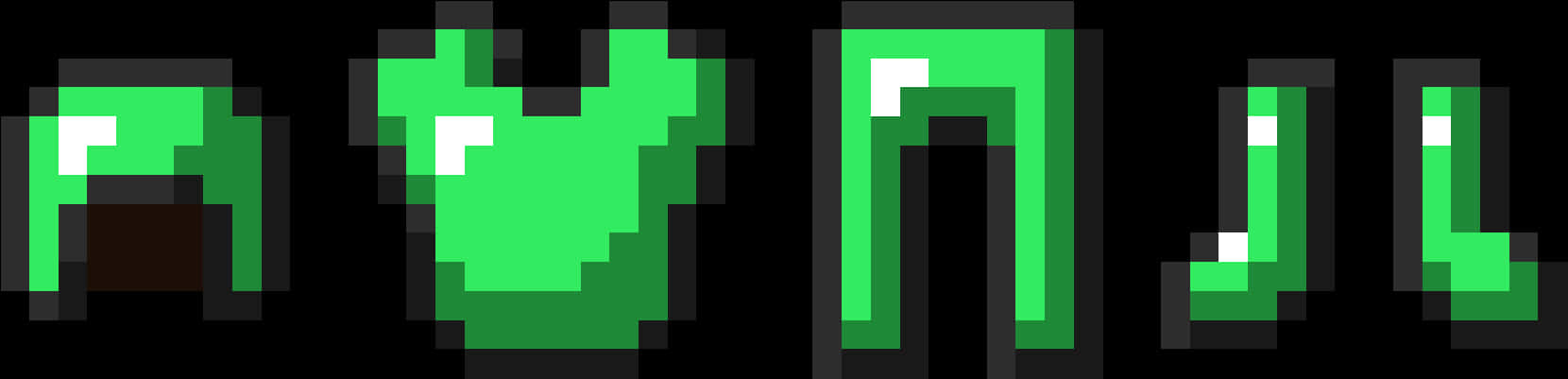 Minecraft_ Creeper_ Character_ Skin_ Parts PNG