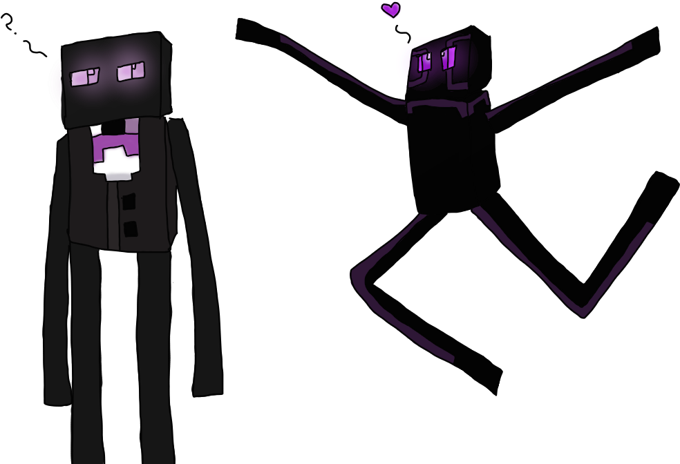 Minecraft_ Enderman_ Confusion_and_ Love.png PNG