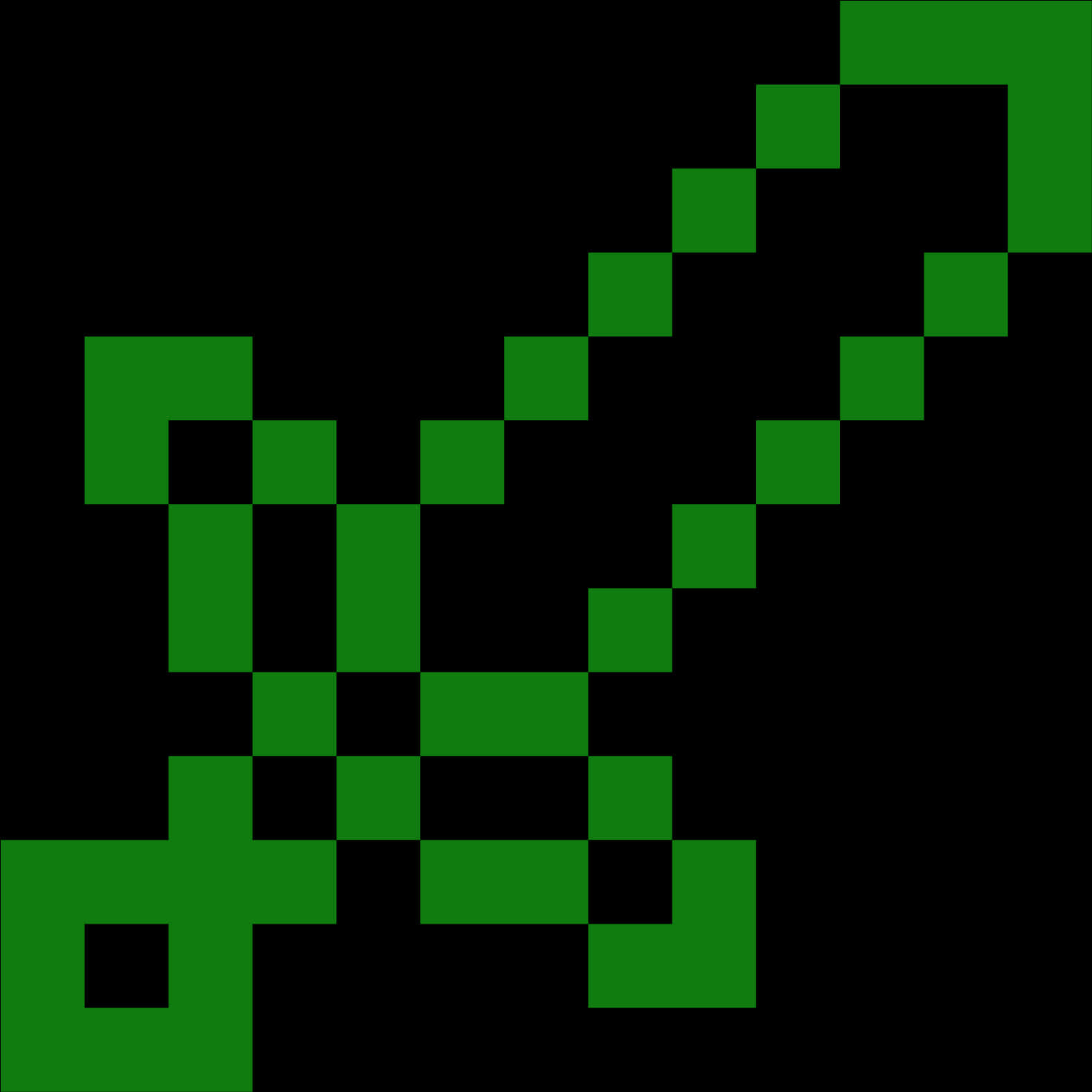 Minecraft_ Green_ Pixel_ Sword.png PNG