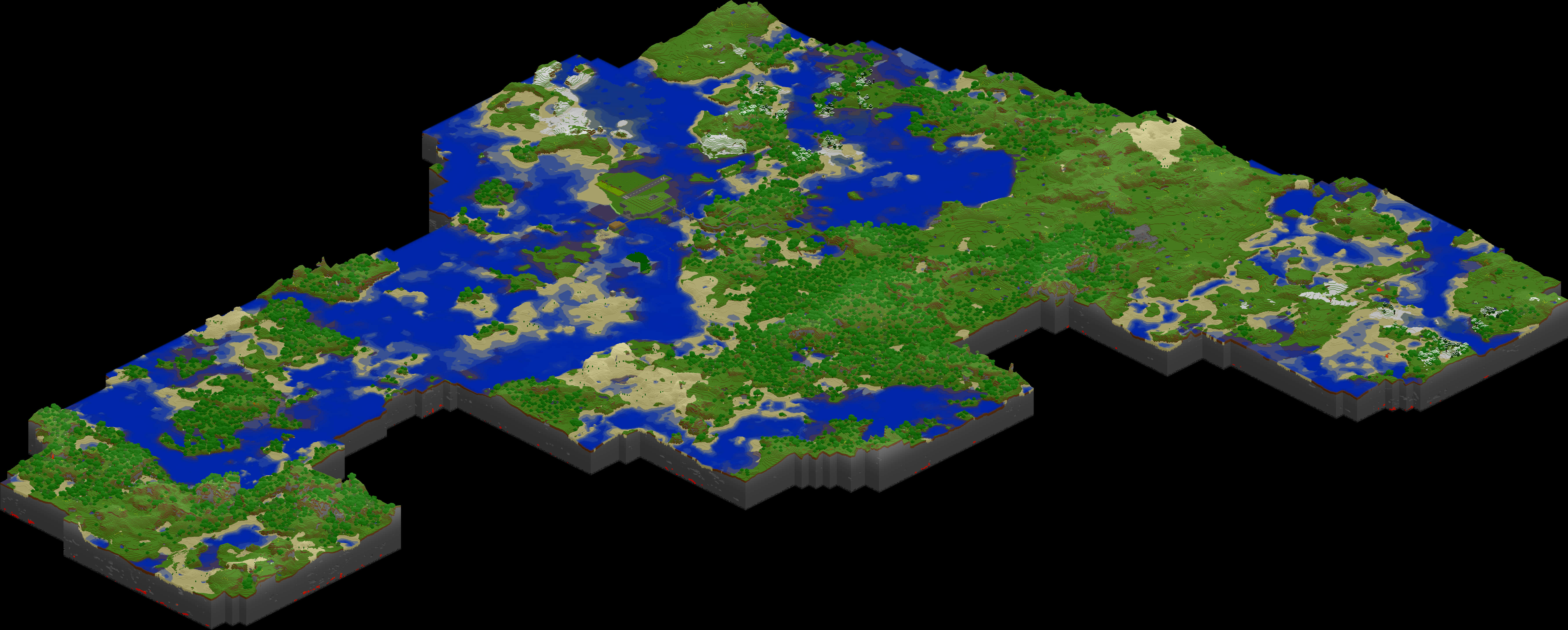 Minecraft_ Isometric_ Map_ Render PNG