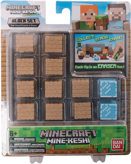 Minecraft_ Mine Keshi_ Block_ Set_ Erasers PNG