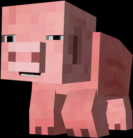Minecraft_ Pig_ Character PNG