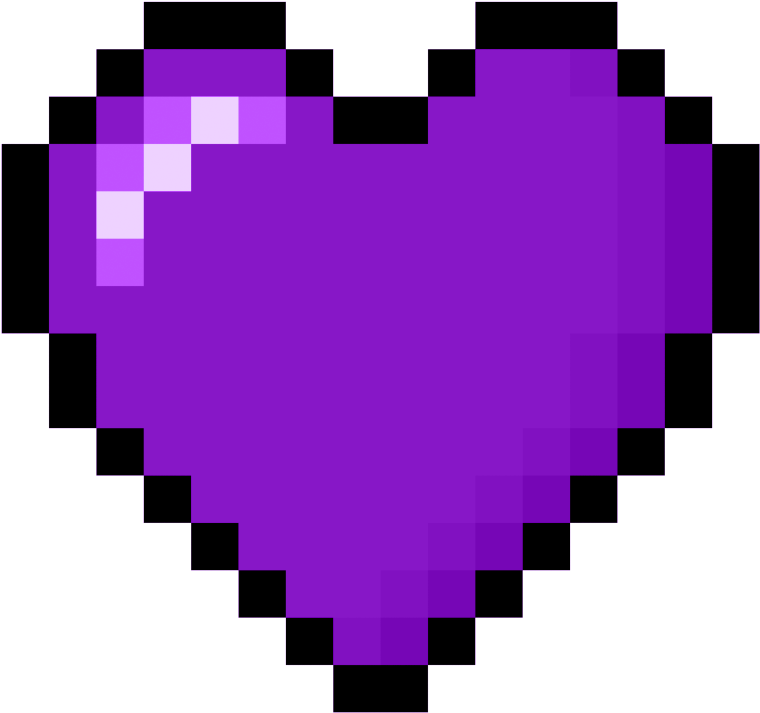 Minecraft_ Purple_ Heart_ Pixel_ Art.png PNG