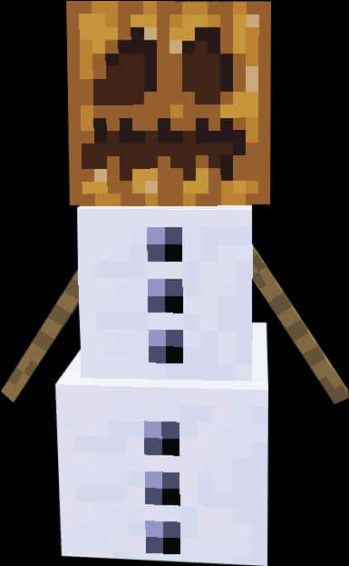 Minecraft_ Snow_ Golem_ Character PNG