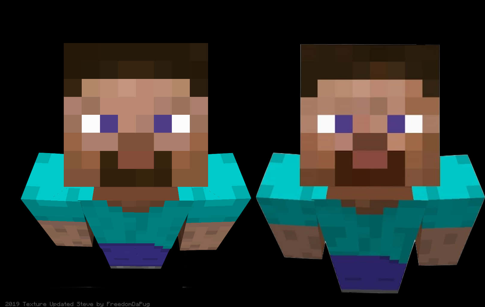 Minecraft_ Steve_ Dual_ Portraits PNG
