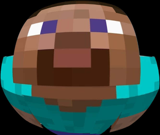 Minecraft_ Steve_ Head_ Closeup PNG
