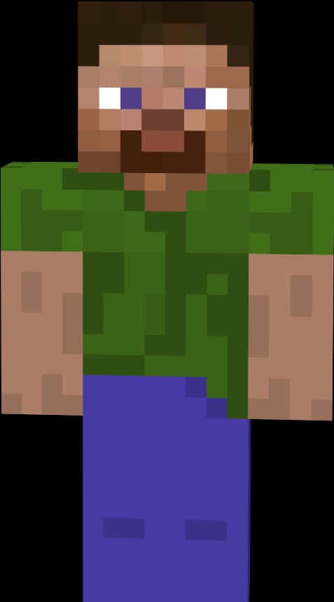 Minecraft_ Steve_ Pixel_ Art_ Portrait PNG