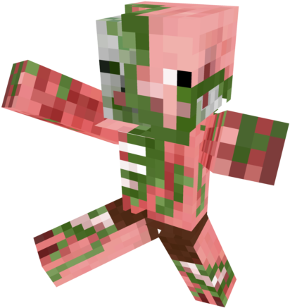 Minecraft_ Zombie_ Pigman_ Character PNG