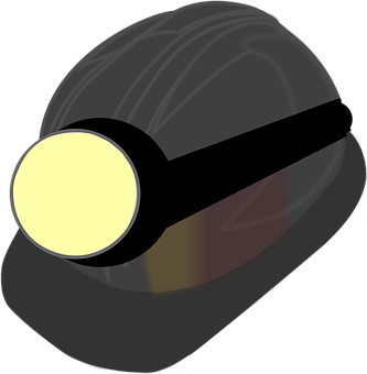 Miners Helmetwith Light PNG
