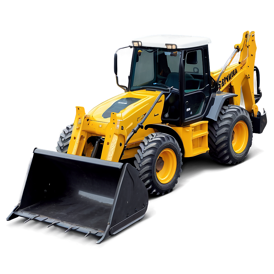 Mini Backhoe Loader Png 06272024 PNG